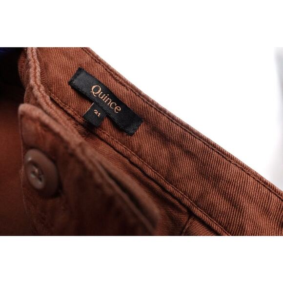 Quince Rust Organic Stretch Cotton Twill Wide Leg Cropped Pants 31 NWT - Picture 11 of 14